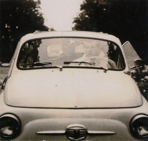 Schmied im 500er Fiat, Harxbüttel 1962